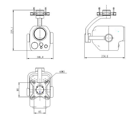 TZ083FA三軸四光吊艙