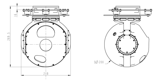 S200TA兩軸三光吊艙 S200TA兩軸三光吊艙